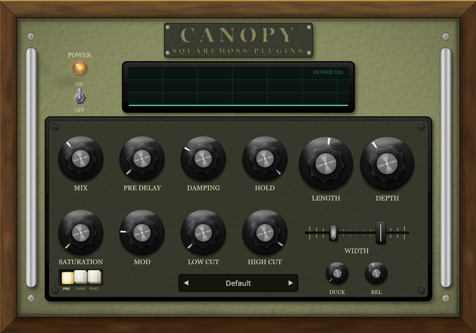 Canopy Plate Reverb Plugin Interface